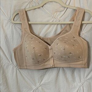Women's Tan Floral Bra